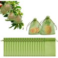 thumbnail image 1 of Paquete de 50 bolsas de protección para uvas, bolsa de protección para frutas y plantas de jardín con cordón, para proteger contra avispas, pájaros, moscas de cereza y otros insectos (30 * 20 cm) Rojo Verde, 1 of 5