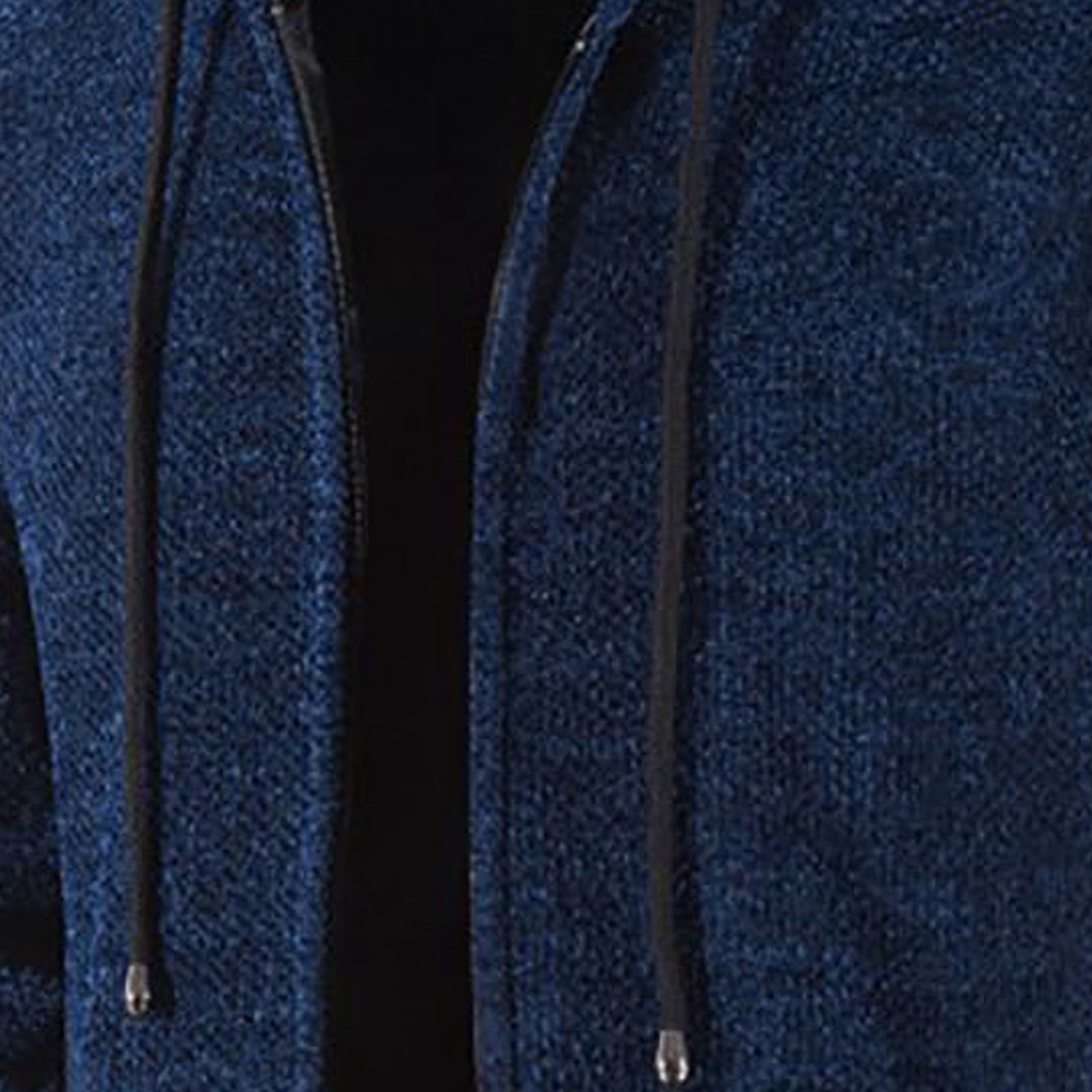 Odeerbi Trench Coats for Men Mid-length Hooded Jacket Windbreaker Solid Solor Casual Anoraks Navy
