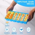 thumbnail image 2 of Silicone Freezer Tray With Lid - 4 Pack Blue Meal Prep Containers for Sauces, Soups & Ice Cubes, 2 of 6