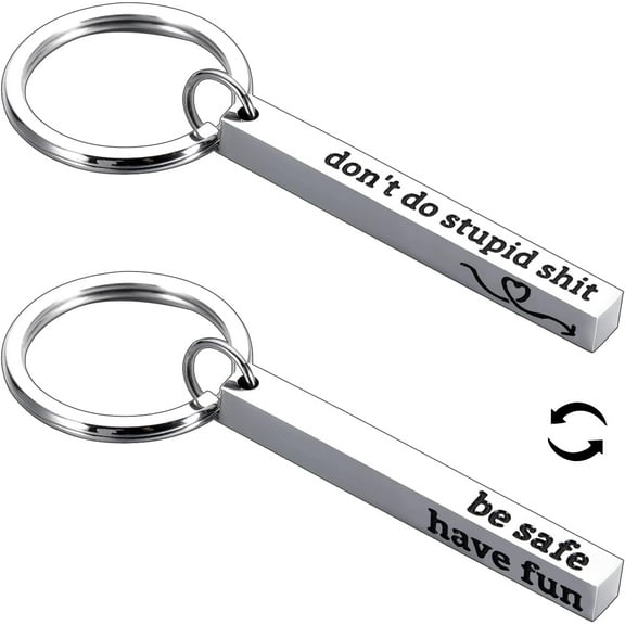 Back to School Supplies for Kids Birthday Gifts for Teens Boys Girls 16-18 Don't do Stupid Sh t Keychain for Him Her Son Daughter Gifts Funny Stupid Stuffs