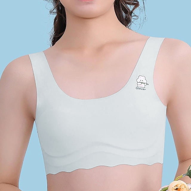 Xihbxyly Sujetador Suave, Ropa Interior de Algodón Cómoda, Diseño Transpirable para Uso Activo, Versátil para Yoga, Correr, Bailar, Uso Diario para Niñas, Fácil de Limpiar, Lavable a Máquina.