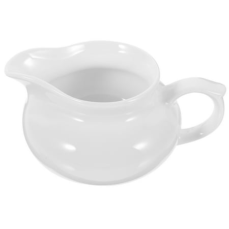 

Jiandong Milk Cup Ceramic Creamer Pitcher with Handle for Kitchen Coffee and Syrup(4.53X3.15X2.76Inch)