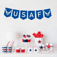 thumbnail image 4 of Military USAF Banner,Memorial Day Independence Day Veterans Day Patriotic US  Airforce Theme Party Decoration Supplies, 4 of 5