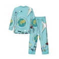 thumbnail image 2 of Bingfone Men'S Pajama Set 2 Piece Loungewear Pjs, Long Sleeve With Pajama Pants-Travelling On Airplane, 2 of 9