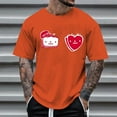 thumbnail image 2 of YDLCAFD Men's Print Theme T Shirt Printed Solid Color Short Sleeve Top, 2 of 4