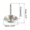 thumbnail image 3 of Uxcell 0.47''x0.67'' Upholstery Nails Tacks Furniture Thumb Push Pins Iron Silver Tone 40pcs, 3 of 5
