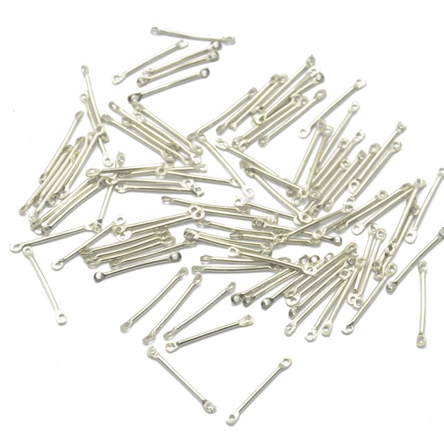 100x Jewelry Connectors Jewelry Necklace Making Findings Bar Link Accessory 20mm