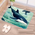 thumbnail image 5 of Whale Machine Washable Non-Slip Polyester Floor Mat Door Mat Kitchen Mat, 5 of 6
