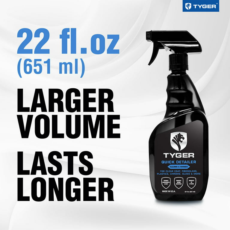 TYGER TG-CP8U4168 Automotive Quick Detailer Spray Instantly Shines &  Protects Exterior Surfaces, 22 Fl. oz. MADE IN USA 