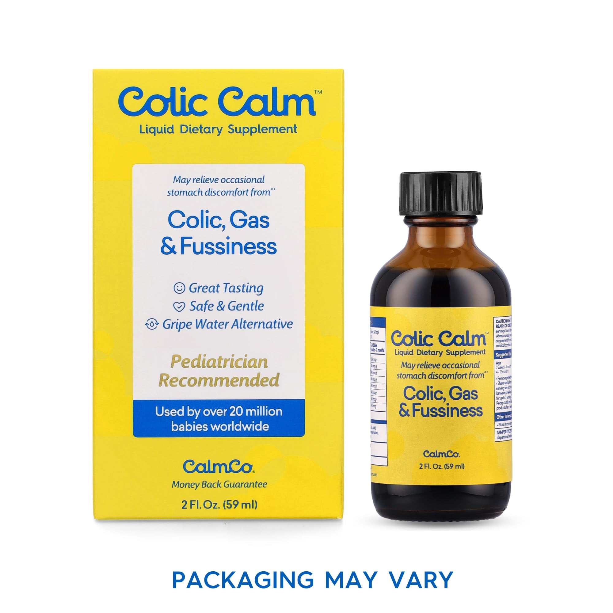 Colic Calm Gripe Water (2oz) & CalmCo Infant & Child Probiotic Drops (0.54oz) Combo Pack