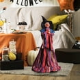 thumbnail image 2 of Red Voice Controlled Standing Witch Halloween Decoration With Light And Sound For Party Yard Display Red, 2 of 8