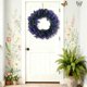 thumbnail image 5 of Leaf Wreath, Artificial Eucalyptus Round Wreath, 15.4 Inch for Door Wall, Summer Spring Home Decor, Faux Greenery, 5 of 6