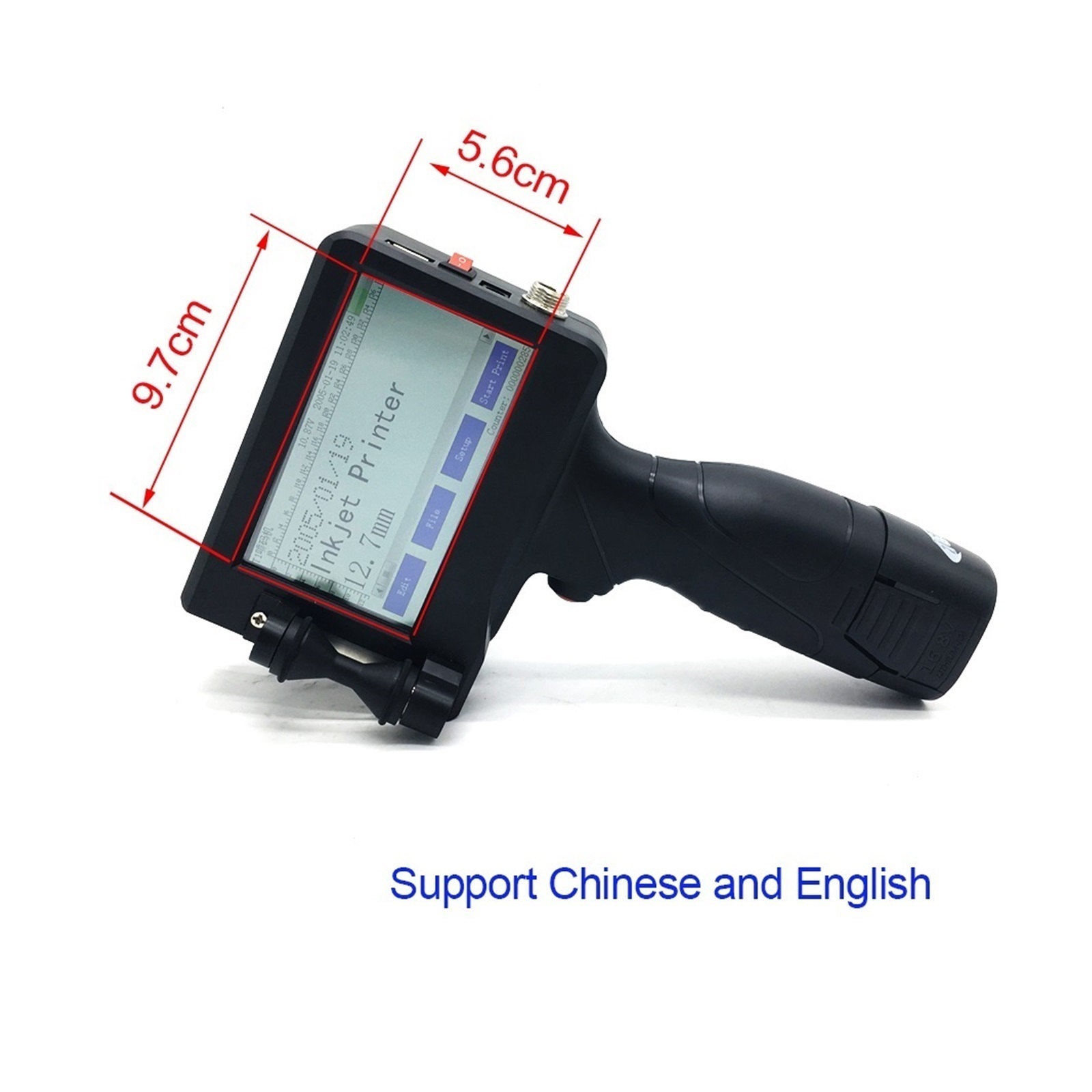 Touch Handheld Inkjet Printer Coder Label Printer QR/Barcode/Date/Logo 12.7mm Fast Inkjet Printer ,Fast Printing