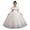 Beige, variant on Girls Tulle Dresses Lace Off Shoulder Long Dress Wedding Birthday Flower Girl Dresses Size 3-14 Years