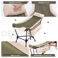 thumbnail image 4 of Folding Rocking Camping Chair, Portable Padded Outdoor Rocker with High Back, Supports 330 lbs, 4 of 13