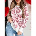 thumbnail image 3 of Valentine’s Day Sweatshirt for Women Heart Printed Long Sleeve Pullover Jumper Tops Oversized Love Sweater Tops, 3 of 8