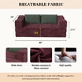 thumbnail image 6 of 80"Modern Convertible Couch Bed,King Size Futon Bed Double Mattress,No Assembly Required,Prefect For Apartment,Living Room, 6 of 8