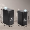 thumbnail image 2 of 2 Pack Bathroom Trash Can with Lid - 2.5 Gal and 4 Gal Motion Sensor Garbage Bin, Smart Rubbish Bin, Waterproof Slim Dustbin, Automatic Plastic Trash Can for Bathroom, Office, Black, 2 of 7