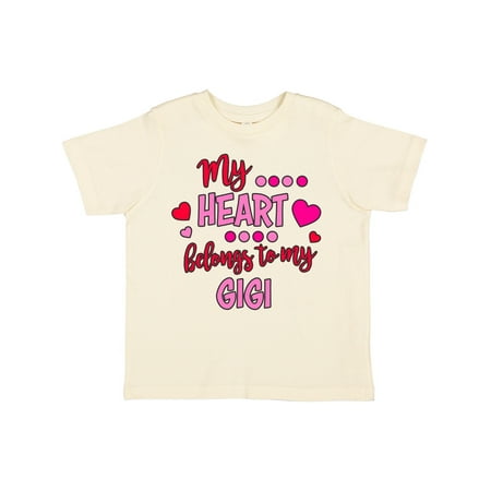 

Inktastic My Heart Belongs to My Gigi Gift Toddler Boy or Toddler Girl T-Shirt