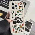 thumbnail image 2 of Christmas White Print Phone Case for iPhone 16 Pro Max 6.9", with Aesthetics Pattern Design Soft TPU Silicone Xmas Cases, Shockproof Bumper Protector Camera Girls Women Cover, Gift, 2 of 5