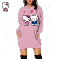 thumbnail image 1 of Chandail en Molleton Imprimé Hello Kitty d'Automne pour Femmes, Robe à Capuche à Col Rond, Confortable pour les Trajets Quotidiens, Tenue Décontractée 2023 Rose, 1 of 7