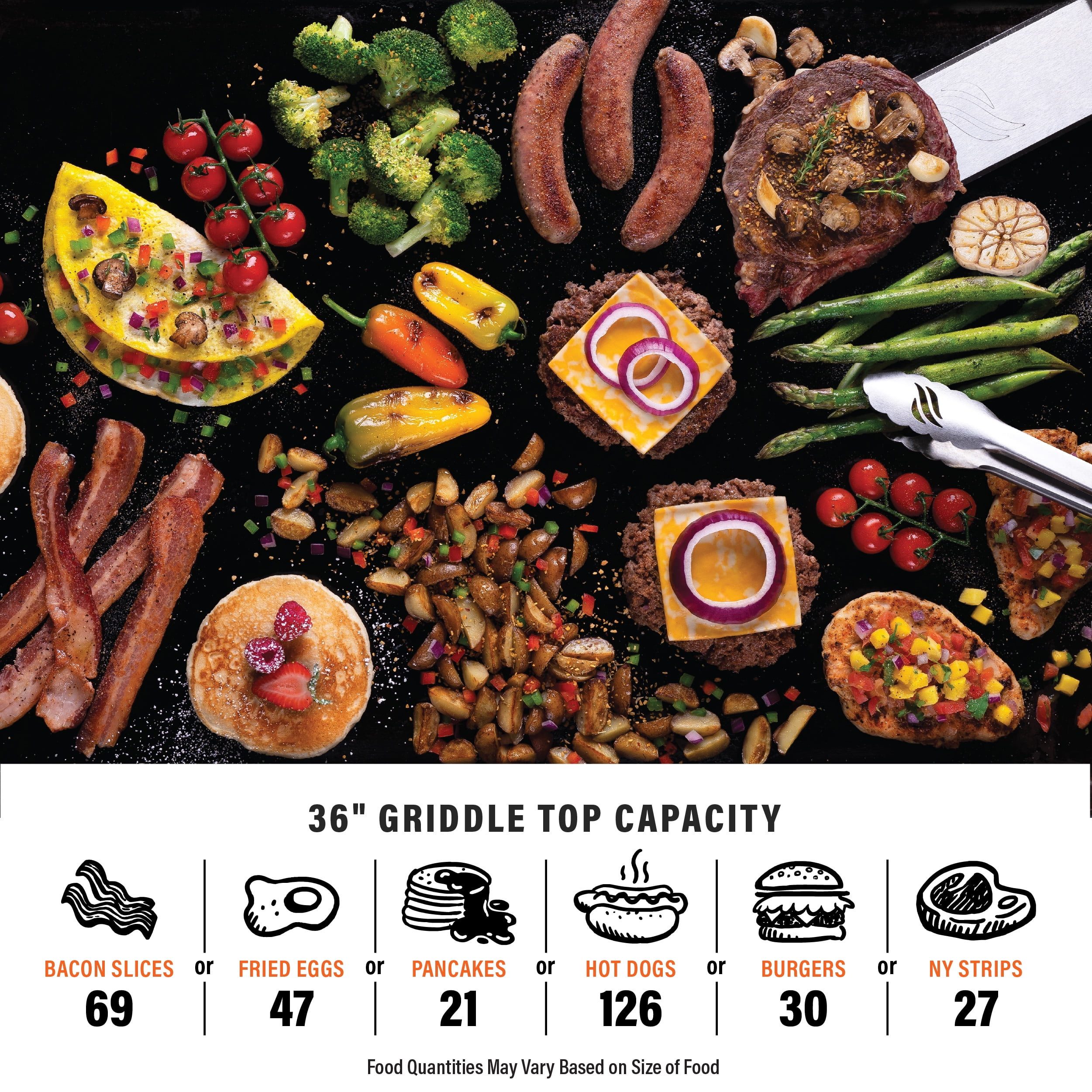 Blackstone Original 4-Burner 36" Natural Gas Omnivore Griddle with Hard Cover