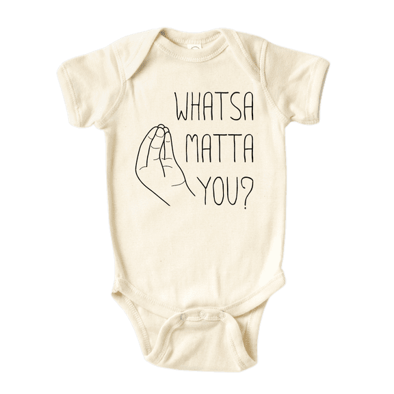 Whatsa Matta You Baby Bodysuit, Newborn Outfit, Baby Clothes, GiftforChildren 0-3m Natural