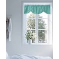 thumbnail image 4 of Turquoise Linen Tie Up Valances Curtain, Adjustable Kitchen Farmhouse Pure Color Country Vintage Valances for Windows Decor, Rod Pocket Short Curtains Set for Bedroom/Bathroom, 42"x12", 4 of 8