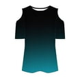 thumbnail image 5 of ibuvkizy Womens Tops Short Sleeve Shirts for Women,Women's Fashionable Solid Color T-shirt Short Sleeved Shirt Round Neck Casual Top,Plus Size Blouses Shirts,Summer Casual Graphic Tees, 5 of 5