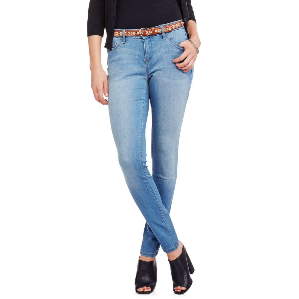 Faded Glory - Women's Mid Rise Skinny Jeans with Super Stretch ...
