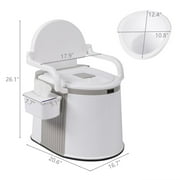 SalonMore Portable Travel Toilet, Lightweight Indoor Outdoor Commode White