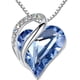 thumbnail image 1 of Collares para mujer, colgante de corazón de amor infinito con cristales de piedra natal, regalos de joyería para esposa, cadena plateada de 18 + 2 pulgadas, 1 of 3
