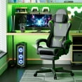 thumbnail image 2 of Luxvie Gaming Chair with Footrest High Back Ergonomic Gamer Chair with Headrest and Massage Lumbar Cushion Racing Reclining Video Game Chair for Adults, Black, 2 of 9