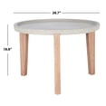 thumbnail image 5 of SAFAVIEH Valton Outdoor Patio Round Side Table, Natural/Light Grey, 5 of 7