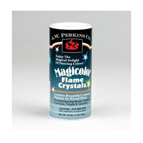 A.W. Perkins Co #715 Magicolor Flame Crystals - Case Of Twelve 16 oz. Containers