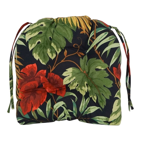 16-inch Spun Polyester Patterned Outdoor U-shaped Tufted Chair Cushions (Set of 6) 916X16US-T-6CH-REO-30