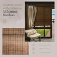thumbnail image 5 of MOOD Custom Bamboo Shades | RUSTIC | Cordless Designer Natural Woven Wood Roman Shades for Windows | Rustic Walnut (Great Privacy) | 29.5"W X 60"H, 5 of 8