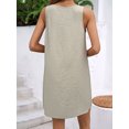 thumbnail image 2 of RWJDXD Robe Sans Manches pour Femmes Été Jupe Pull Mode Vêtements Féminins Robe Courte Ample Sans Manches, 2 of 6