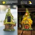 thumbnail image 3 of Waitmin 11Inch Solar Gnome Figurine LED Lights with Flower Resin Decorations - Outdoor Garden Decor for Patio Winter Yard, 3 of 6