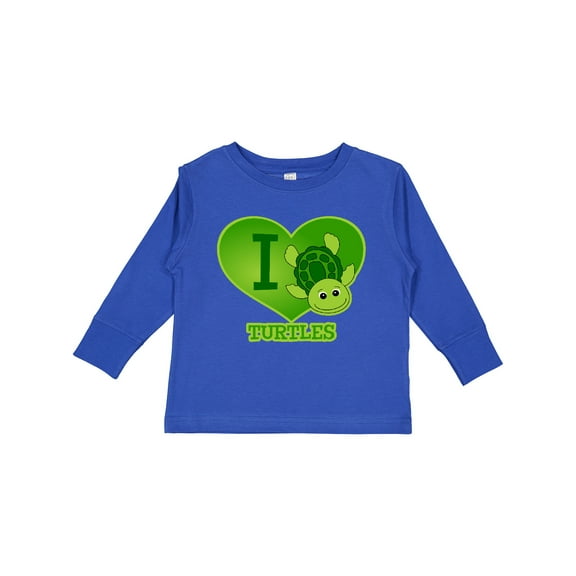 Inktastic I Love Turtles Boys or Girls Long Sleeve Toddler T-Shirt