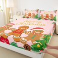 thumbnail image 3 of Castle Fairy Boys Girls Cartoon Gingerbread Man Full Size Sheets 4-Piece,Merry Christmas Breathable Bed Sheets,Xmas Festival Lightweight Sheet Sets,Luxury Bedroom Decor, 3 of 7