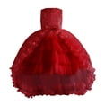 thumbnail image 3 of shoper Girls' Dresses, Elegant Floral Detachable Train Girls Dress for Pageant Recital Performance Special Party Occasions, 3 of 7