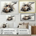 thumbnail image 4 of Designart "Charcoal Guitar Vibrations Shades of Brown IV" Entertainment Framed Wall Art Decor - Vintage Grey Music Hallway Framed Wall Art Decor, 4 of 6