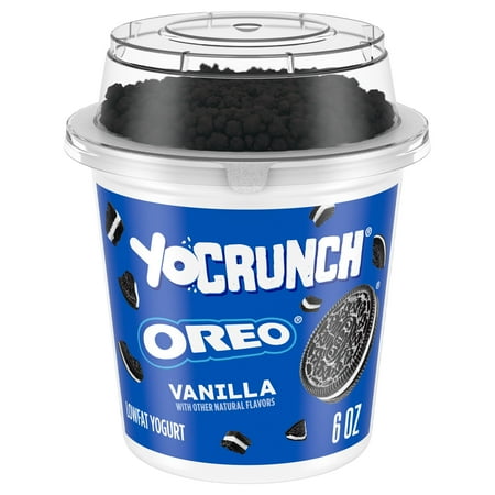 YoCrunch Vanilla Low Fat Yogurt with OREO(R) Cookie Pieces, 6 oz Yogurt Cup