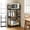 #260A, variant on Kitchen Storage Rack Microwave Cookware Organizer, Movable Iron Shelving Unit Reinforced Floor Standing 4 Tier. Cube organizer for pots pans, heavy duty, adjustable shelves, rustproof.