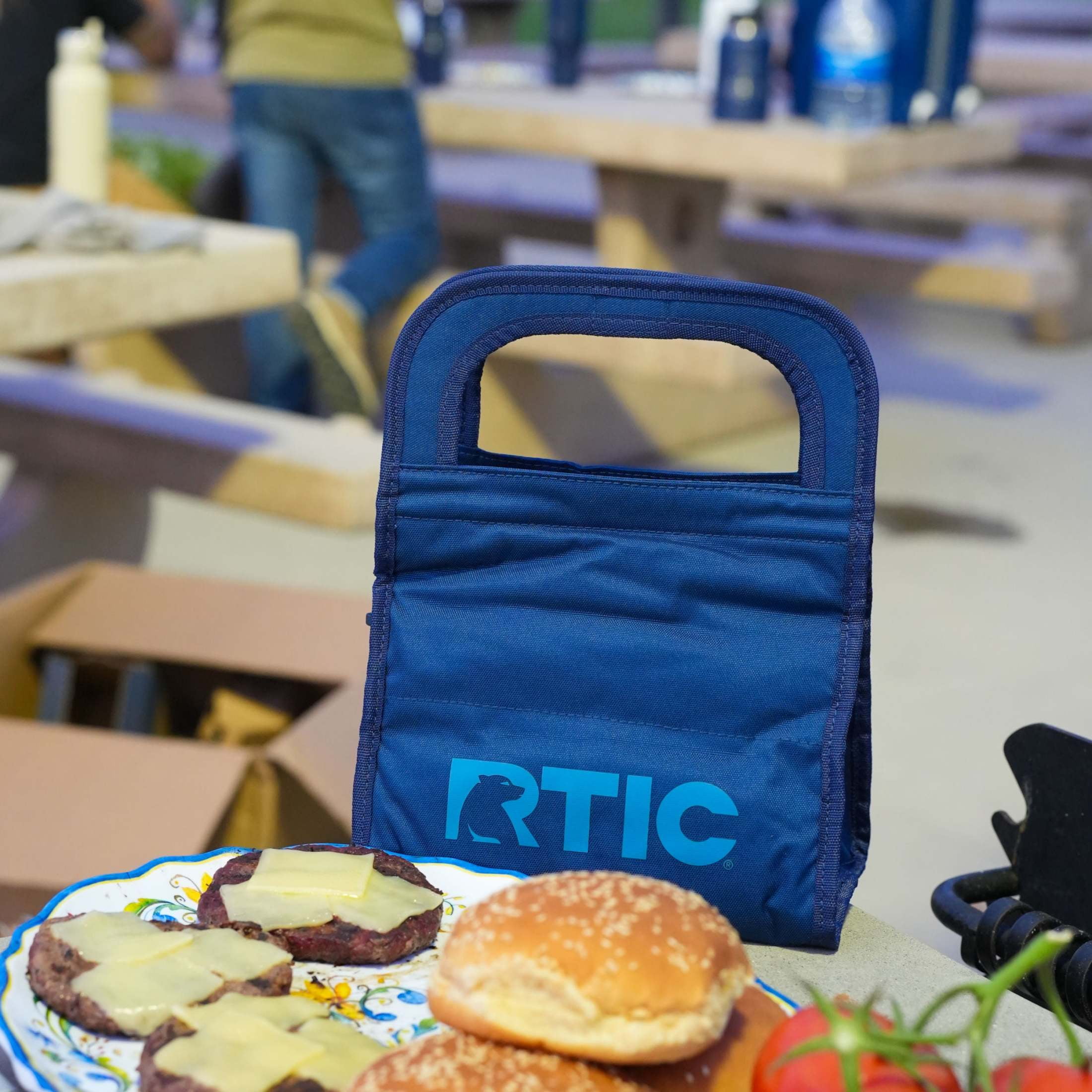 RTIC Ice Lunch Set, Lunch Bag, Container and Little Road Trip Tumbler, Leak Proof, Navy