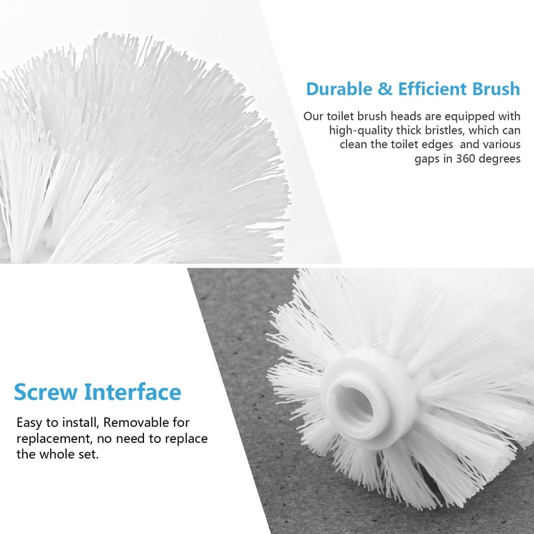 TOPBATHY Toilet Brush Head Plastic Replacement Toilet Brush Refill