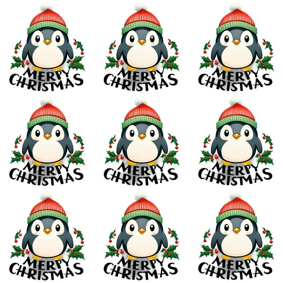 9PCS  ironing applique patch,  Christmas Bell Wreath Pattern Print Design , Easy Heat Transfer for Clothing, T-Shirts, Jeans, Backpacks, Hats & Pillows