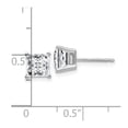 thumbnail image 2 of FJC Finejewelers 14 kt White Gold Stud 2.30ct. 6.0mm Princess GHI True Light Moissanite Earrings, 2 of 6