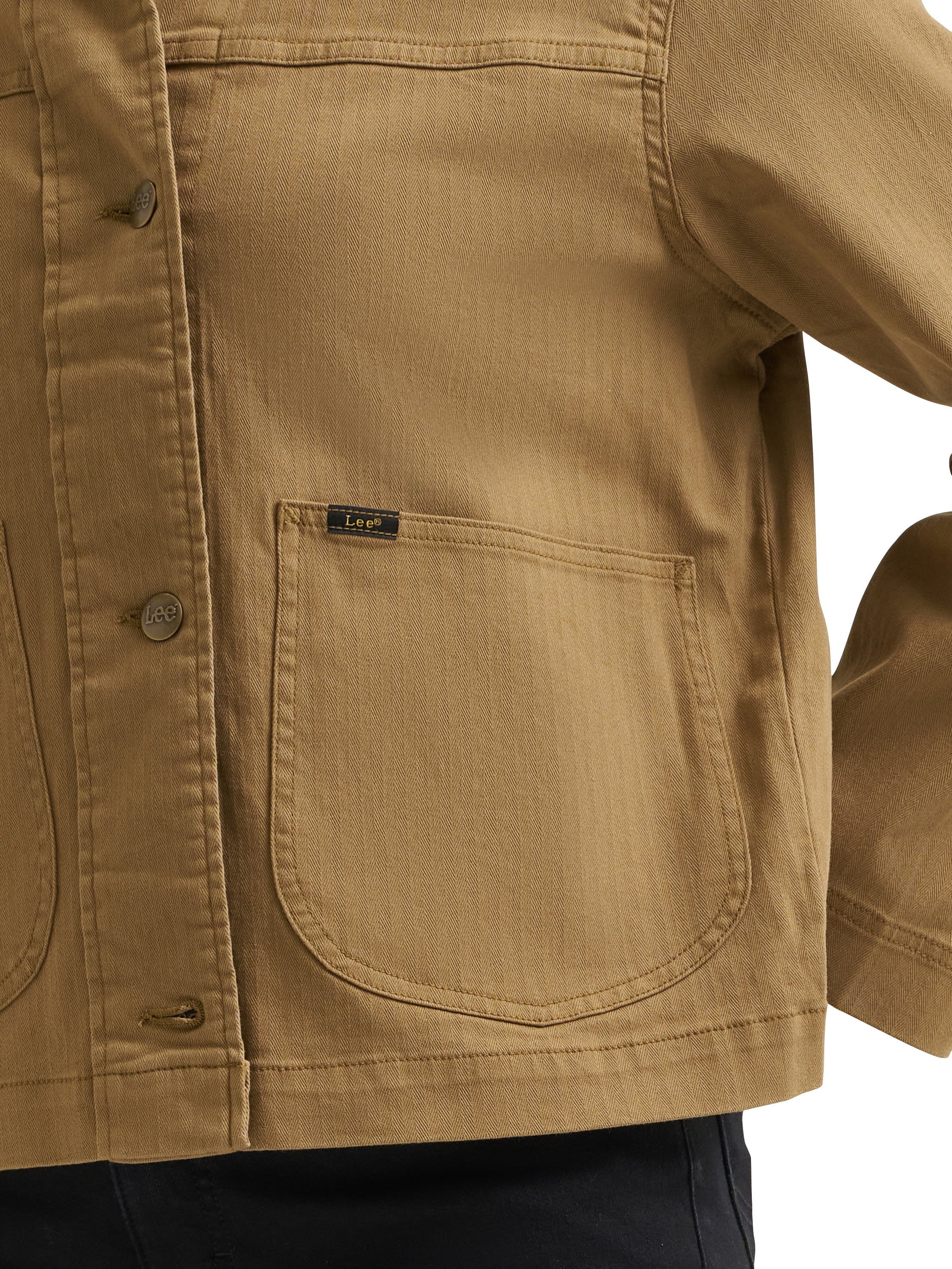 Lee® Women's and Plus Loose Fit Jacket With Contrasting Cord Collar